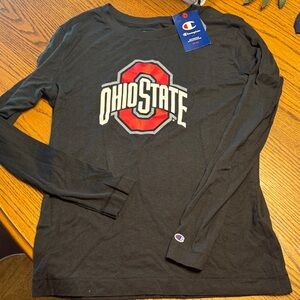 Champion Ohio State Black Long Sleeve Tee